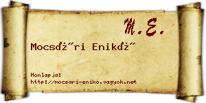 Mocsári Enikő névjegykártya